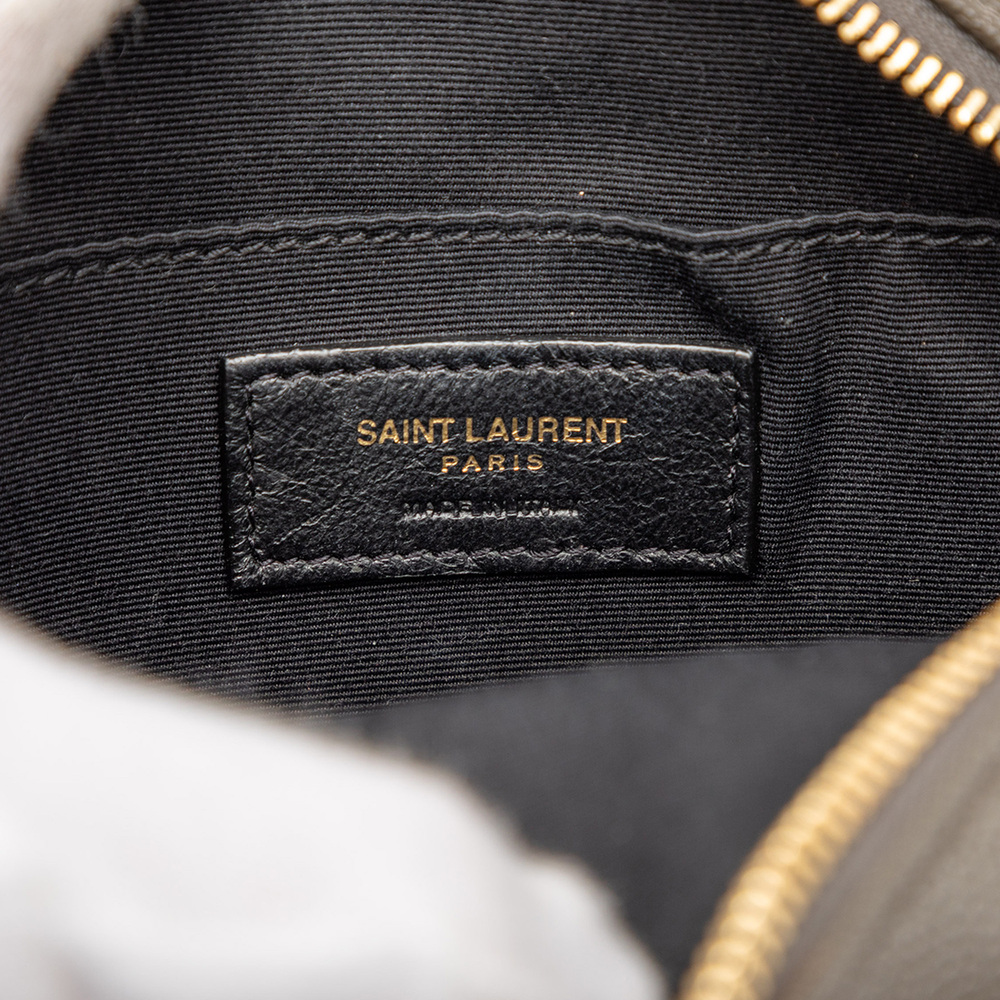 Pre-Loved Saint Laurent Grain De Poudre Chevron Round Vinyle Camera Bag - Picture 5 of 7